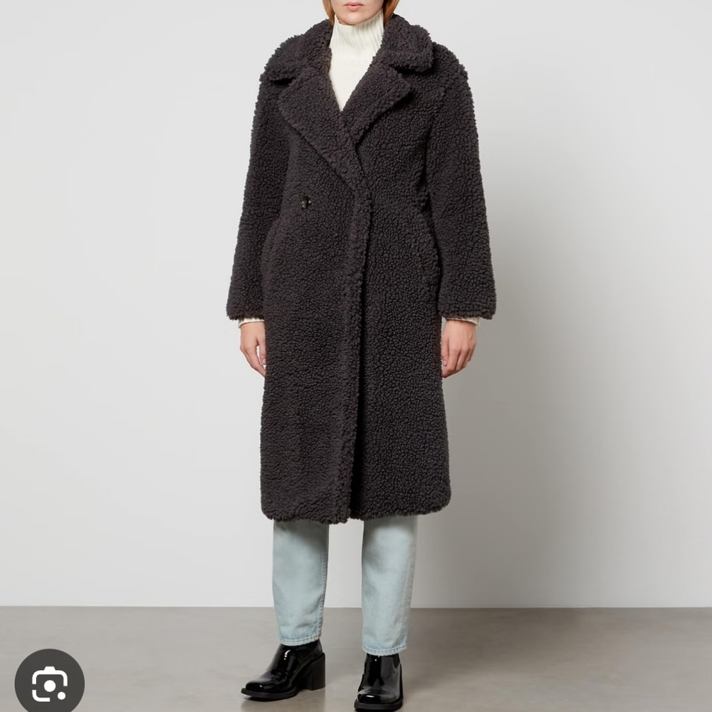 UGG Gertrude Teddy Sherpa Coat Size Small - Picture 3 of 16